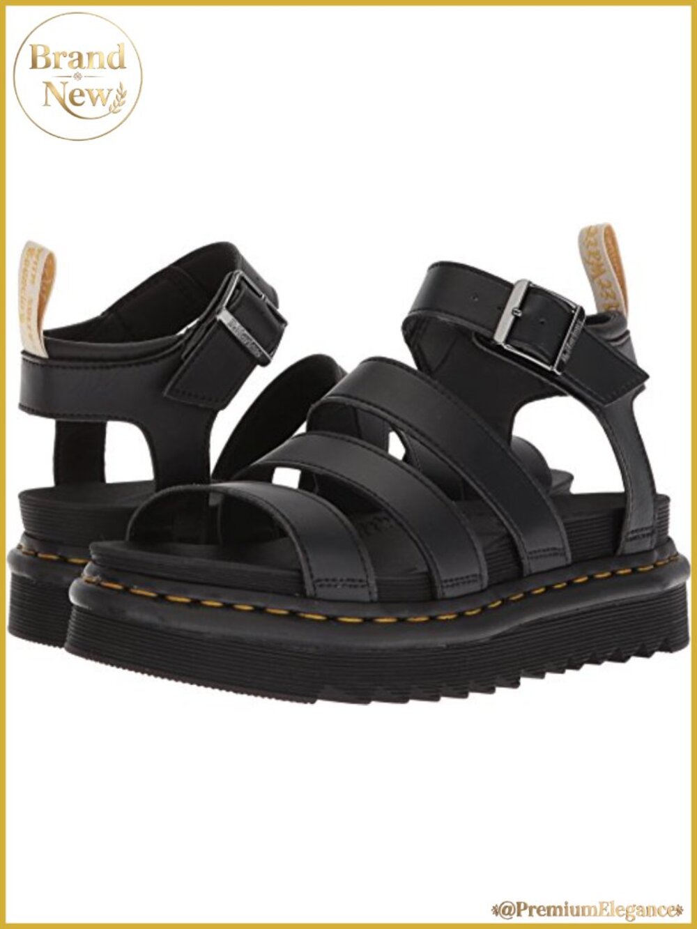 Vegan Blaire Man Made Platform Strap Sandal Buckle Ankle